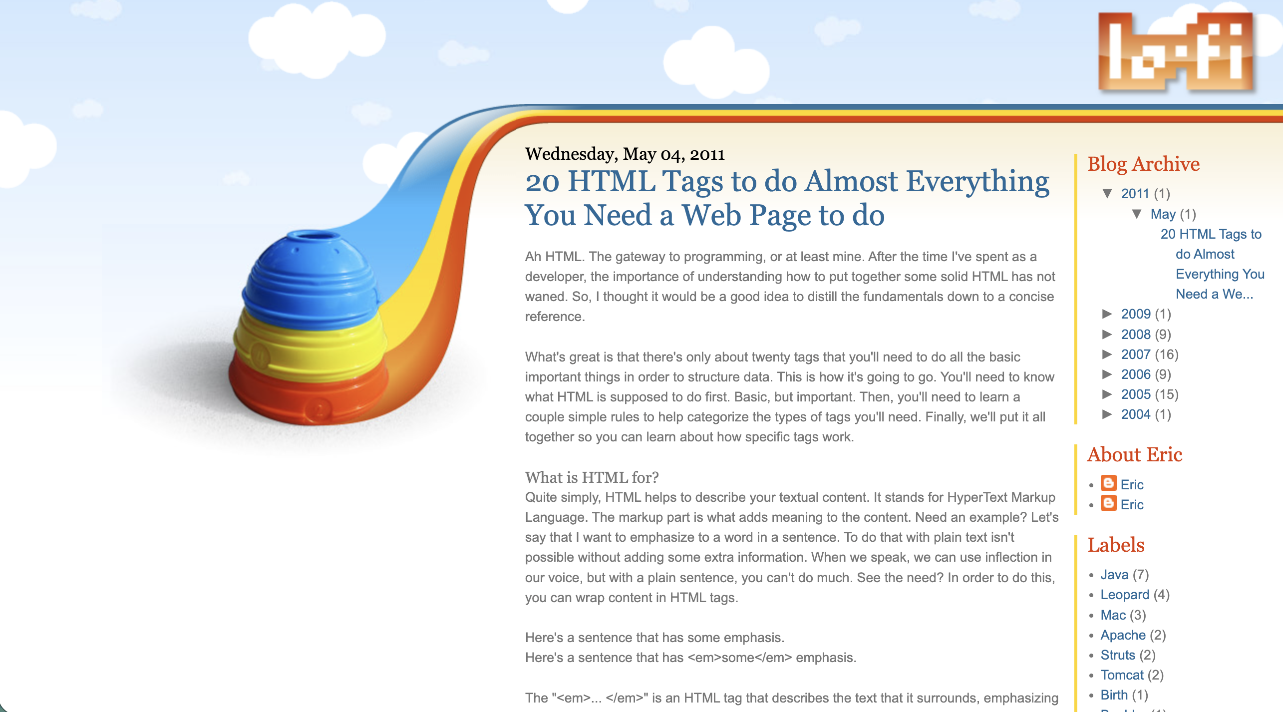 Vintage lo-fi site design